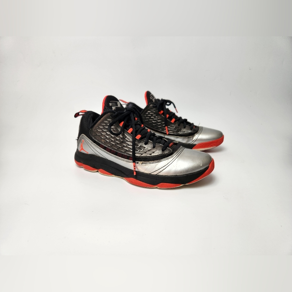 Jordans 2012 Nike Podulon Coole Red Silver Black Mens Size 8 Basketball Shoes